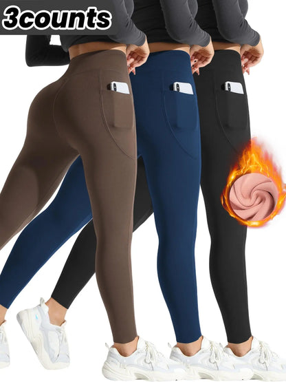 High Waist Thermal Lined Sports Leggings